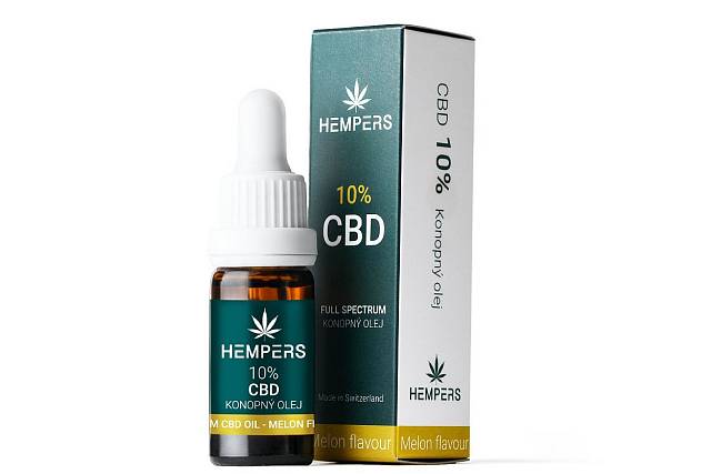 10% CBD Olej Hempers, 10ml- původní cena 990Kč